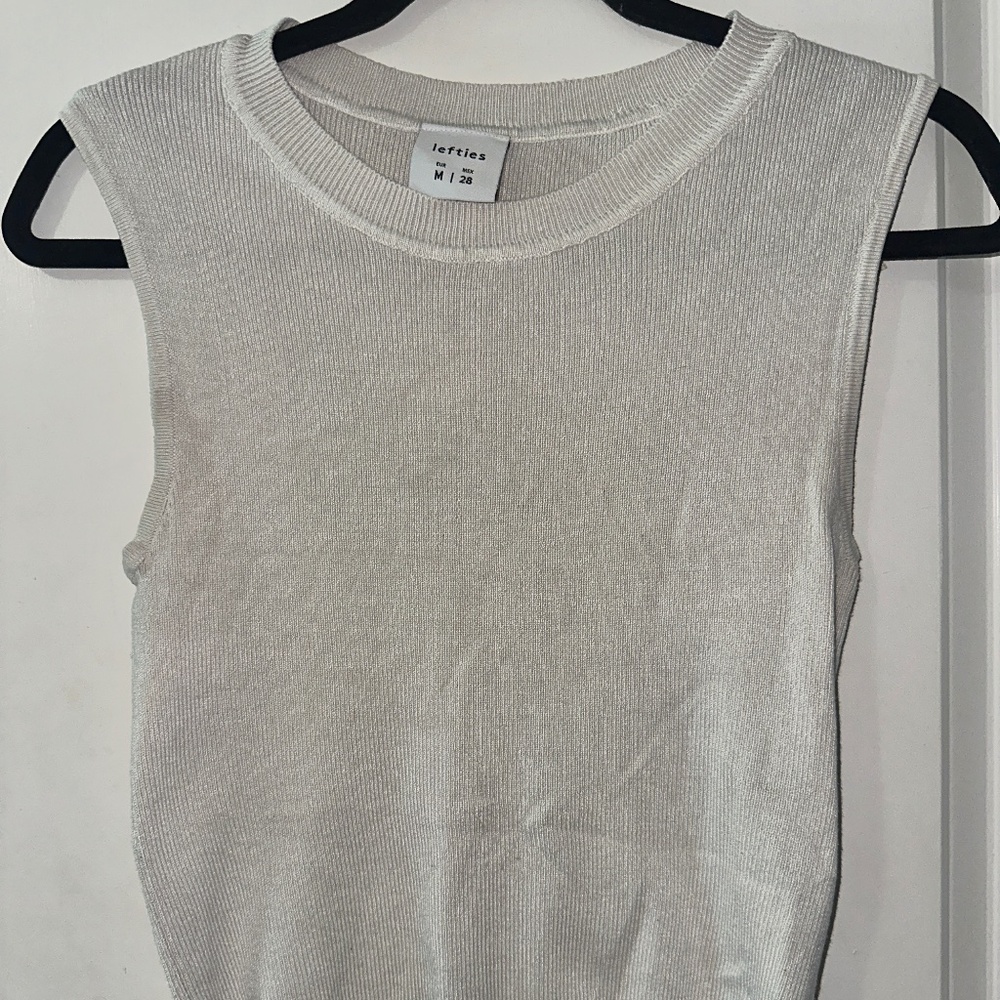 Lefties Medium Cream Sleeveless Top